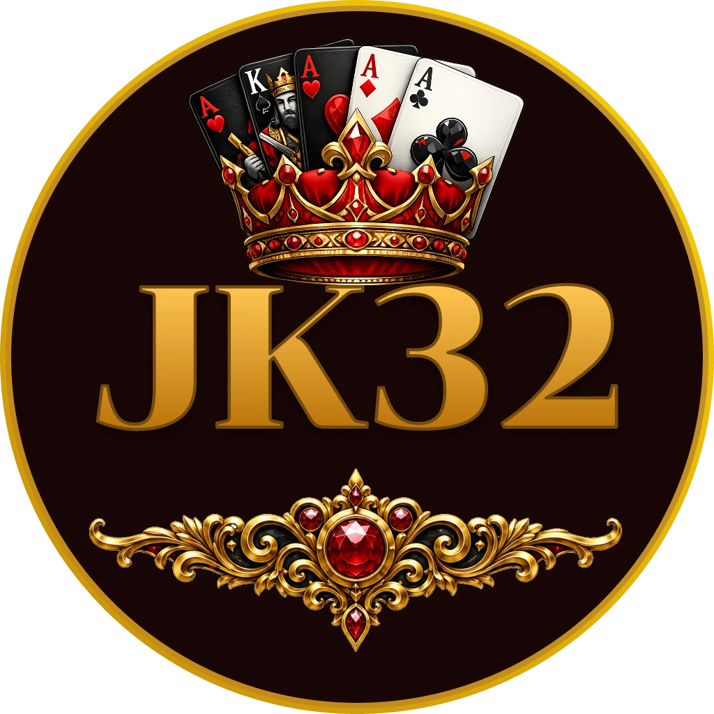 Elegant casino scene with a glamorous woman surrounded by flying chips and neon cards representing the premium online casino experience at JK32 Malaysia